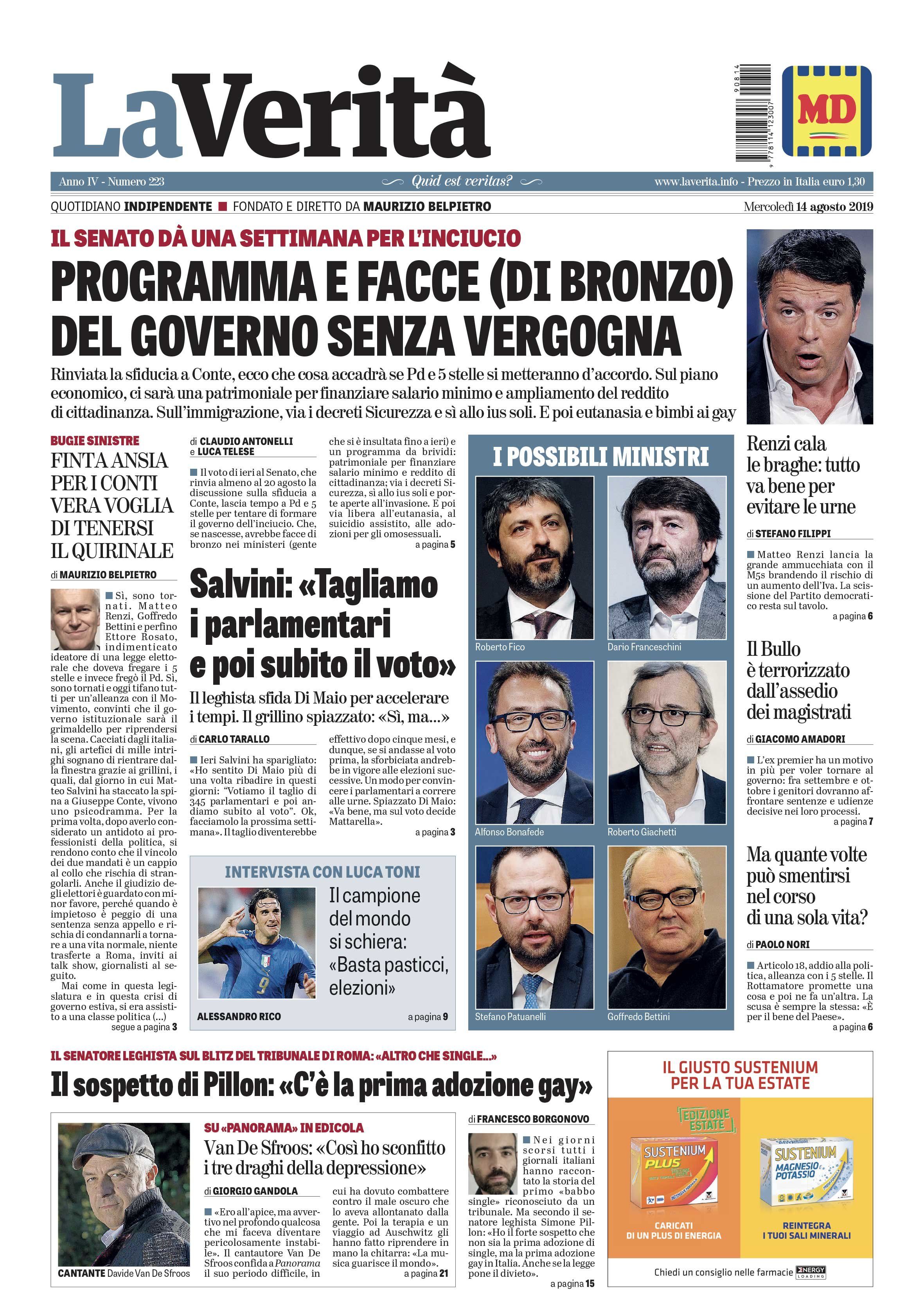 Oggi in edicola