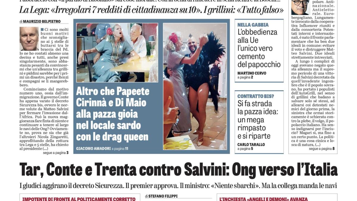 Oggi in edicola