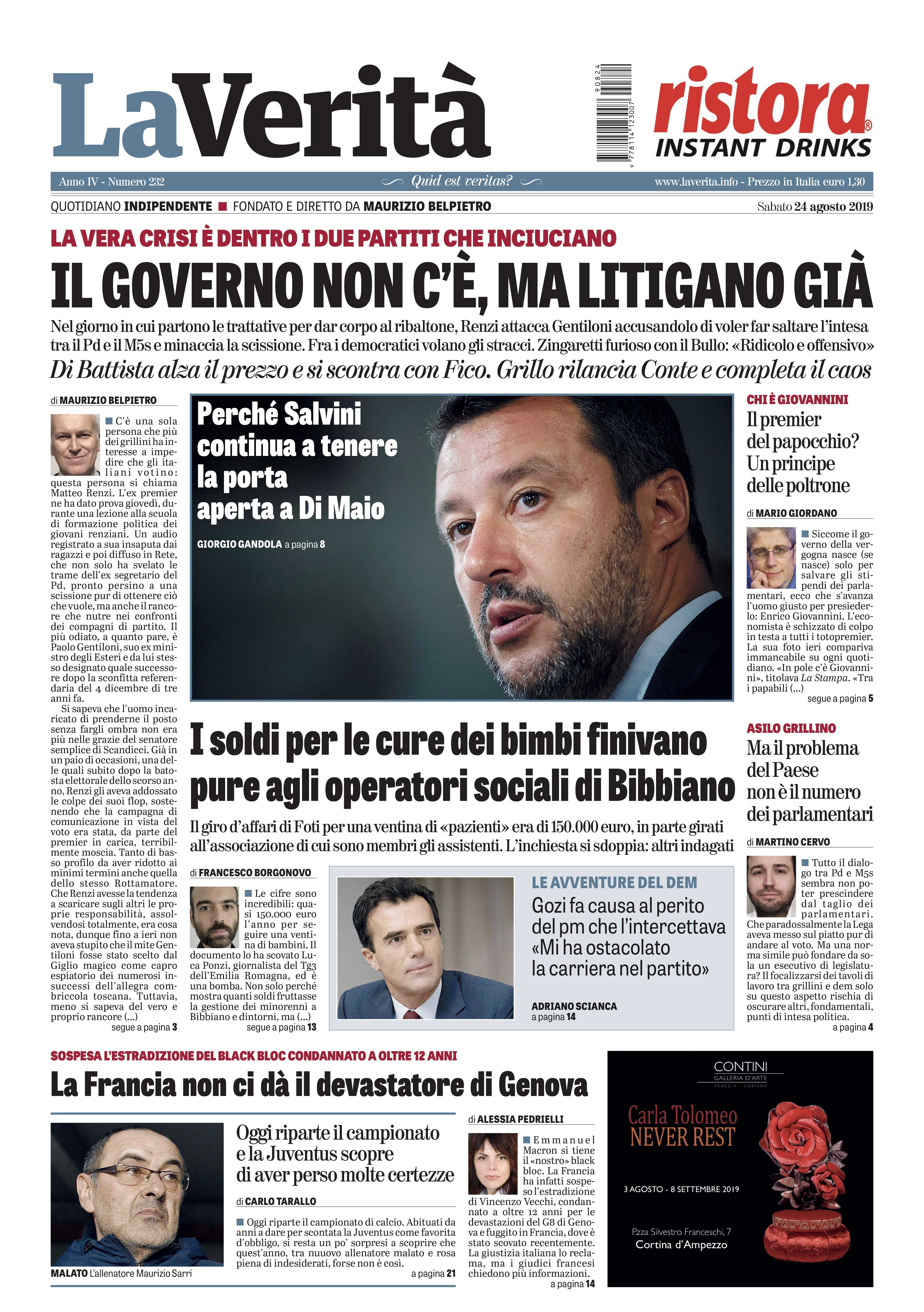 Oggi in edicola