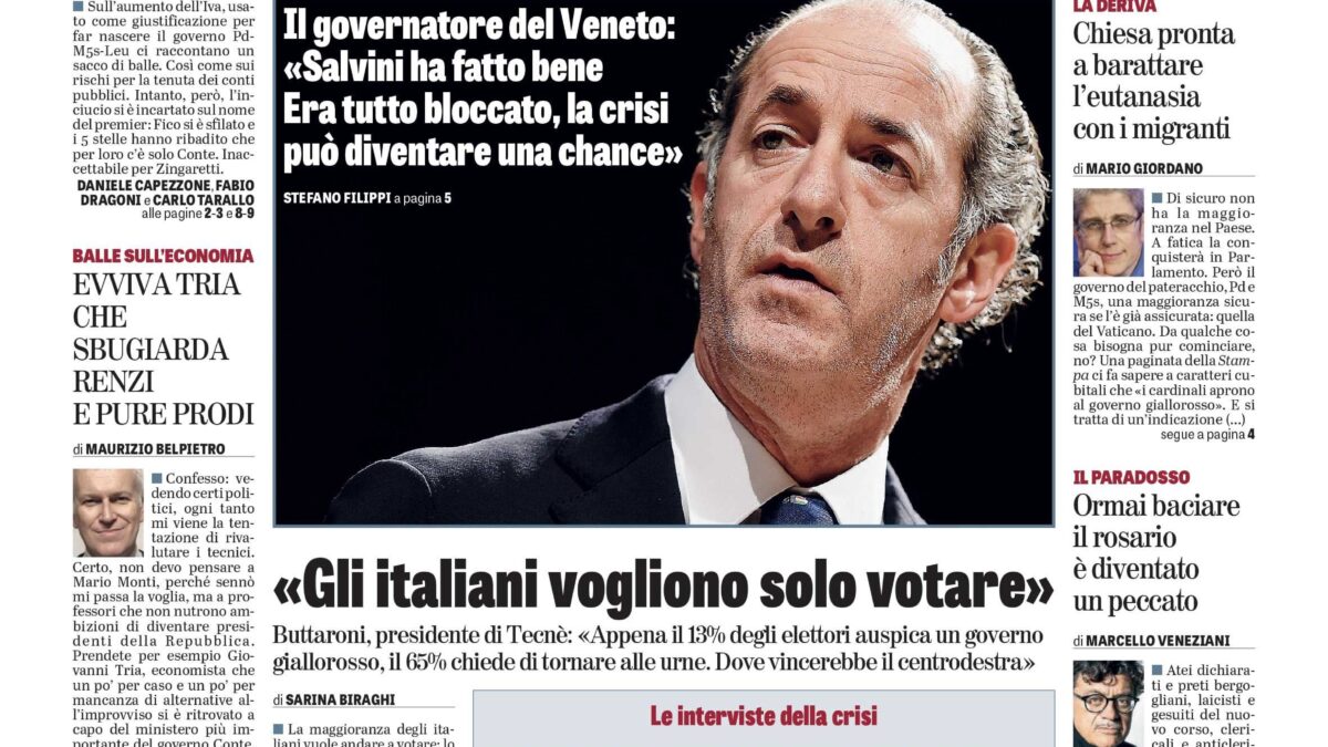Oggi in edicola