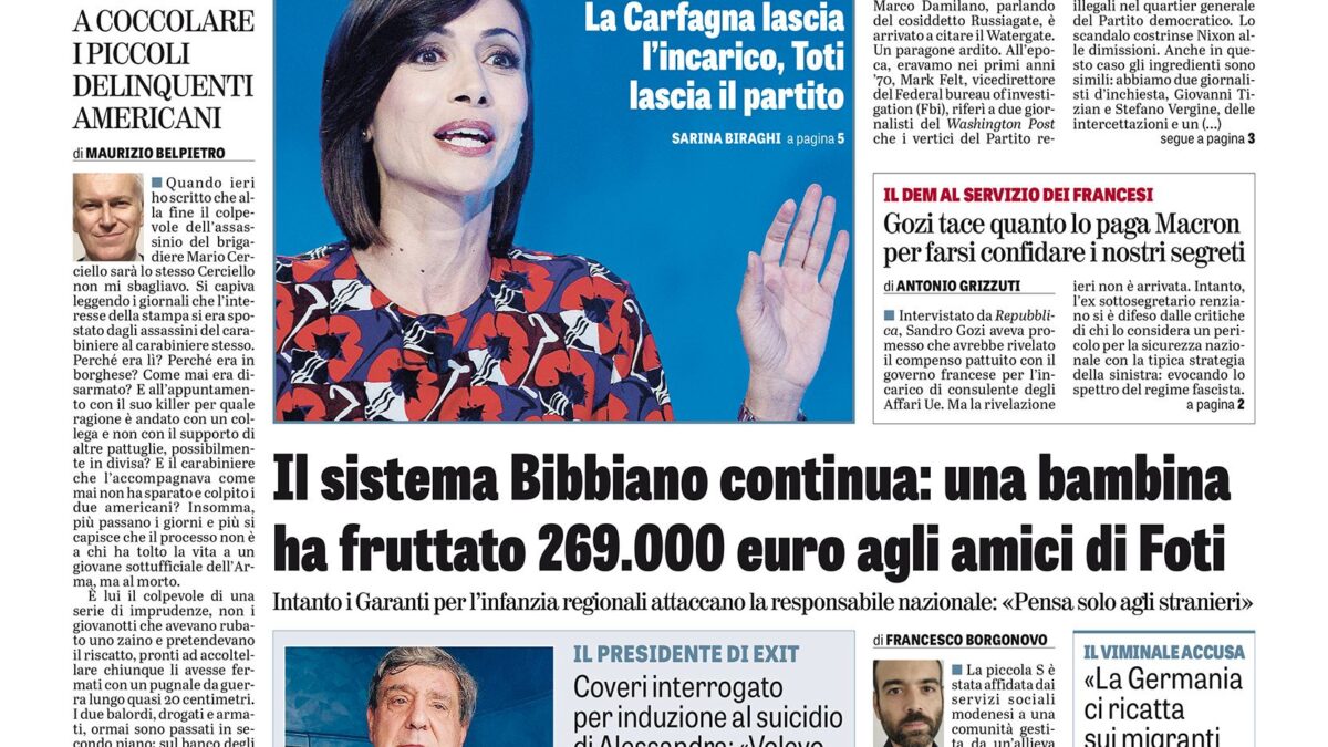 Oggi in edicola
