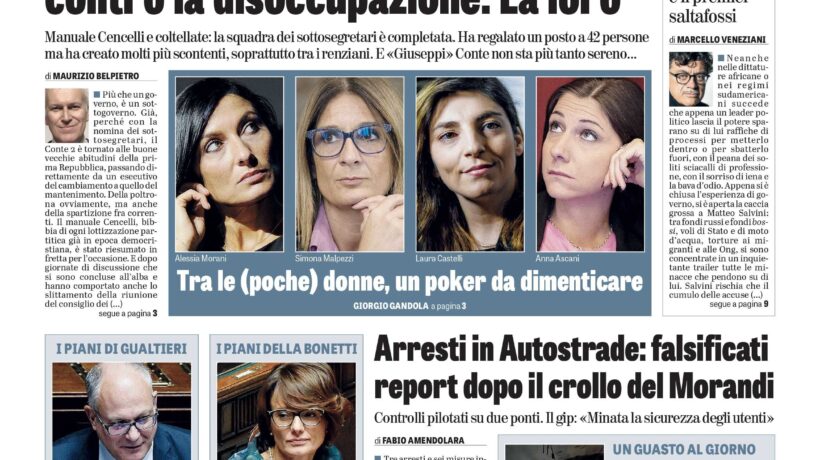 Oggi in edicola