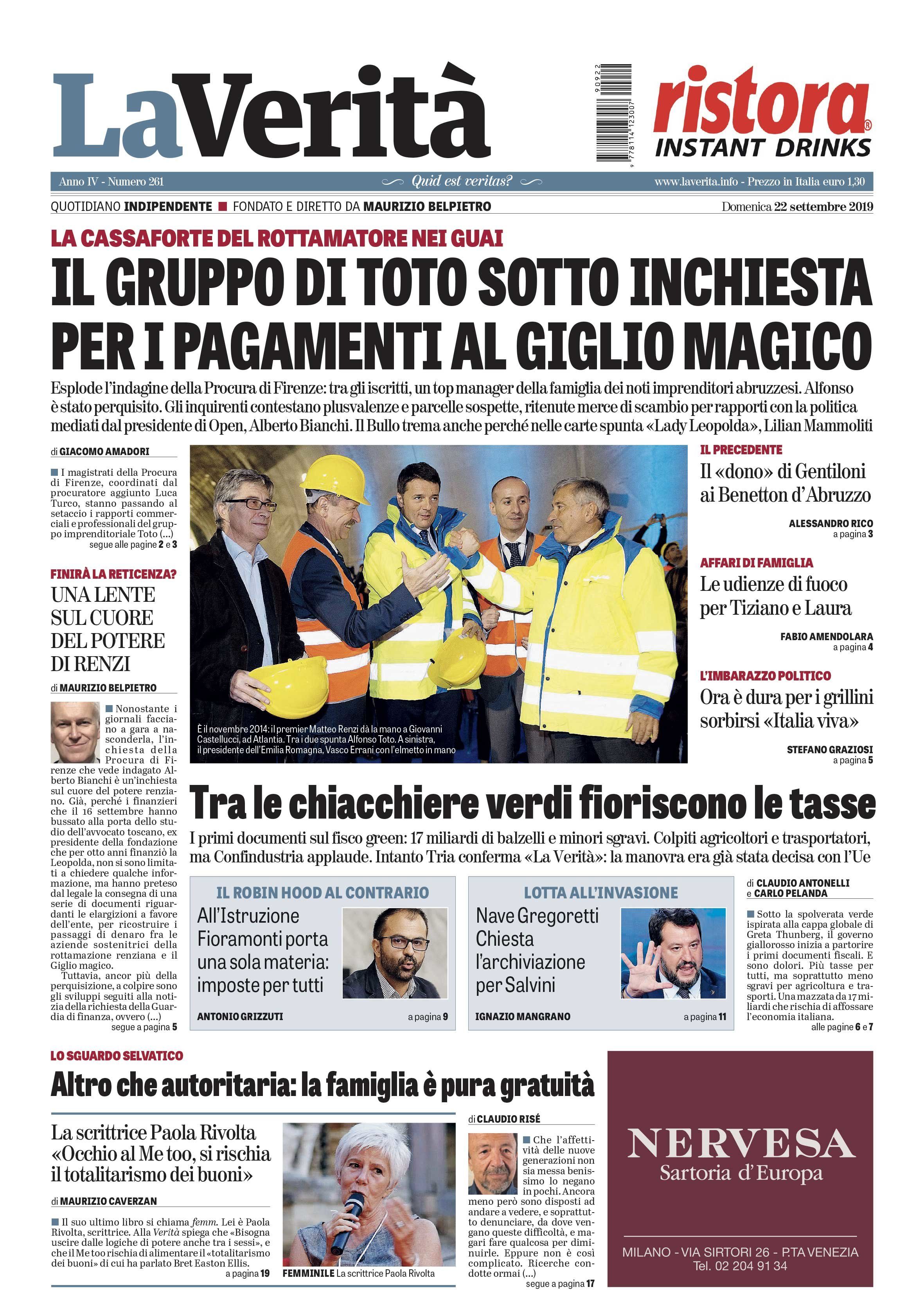 Oggi in edicola