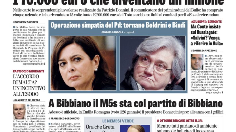 Oggi in edicola