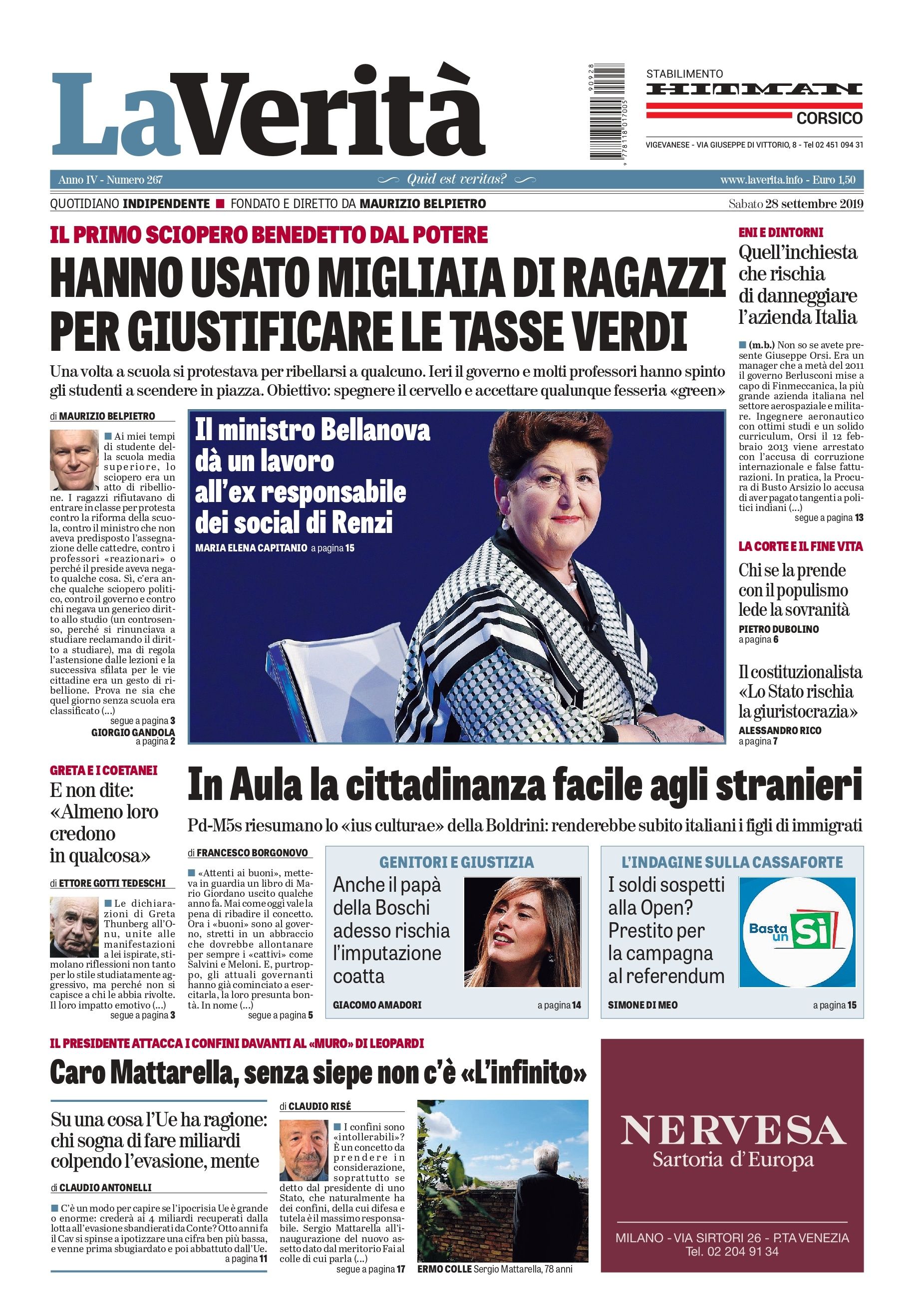 Oggi in edicola