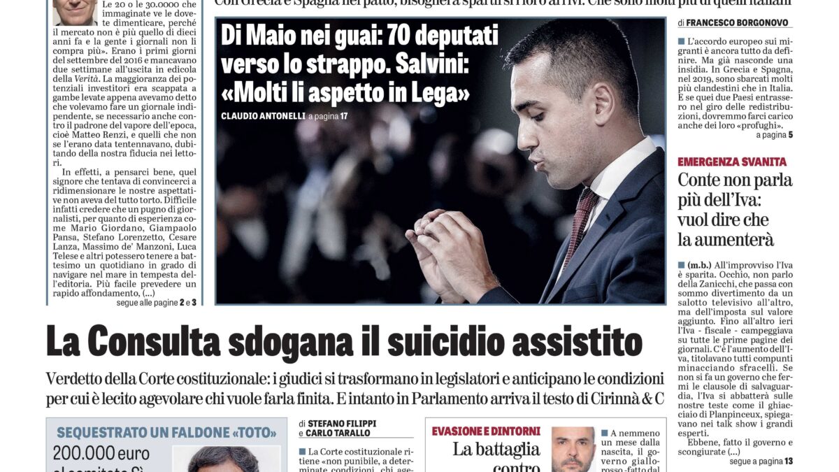 Oggi in edicola