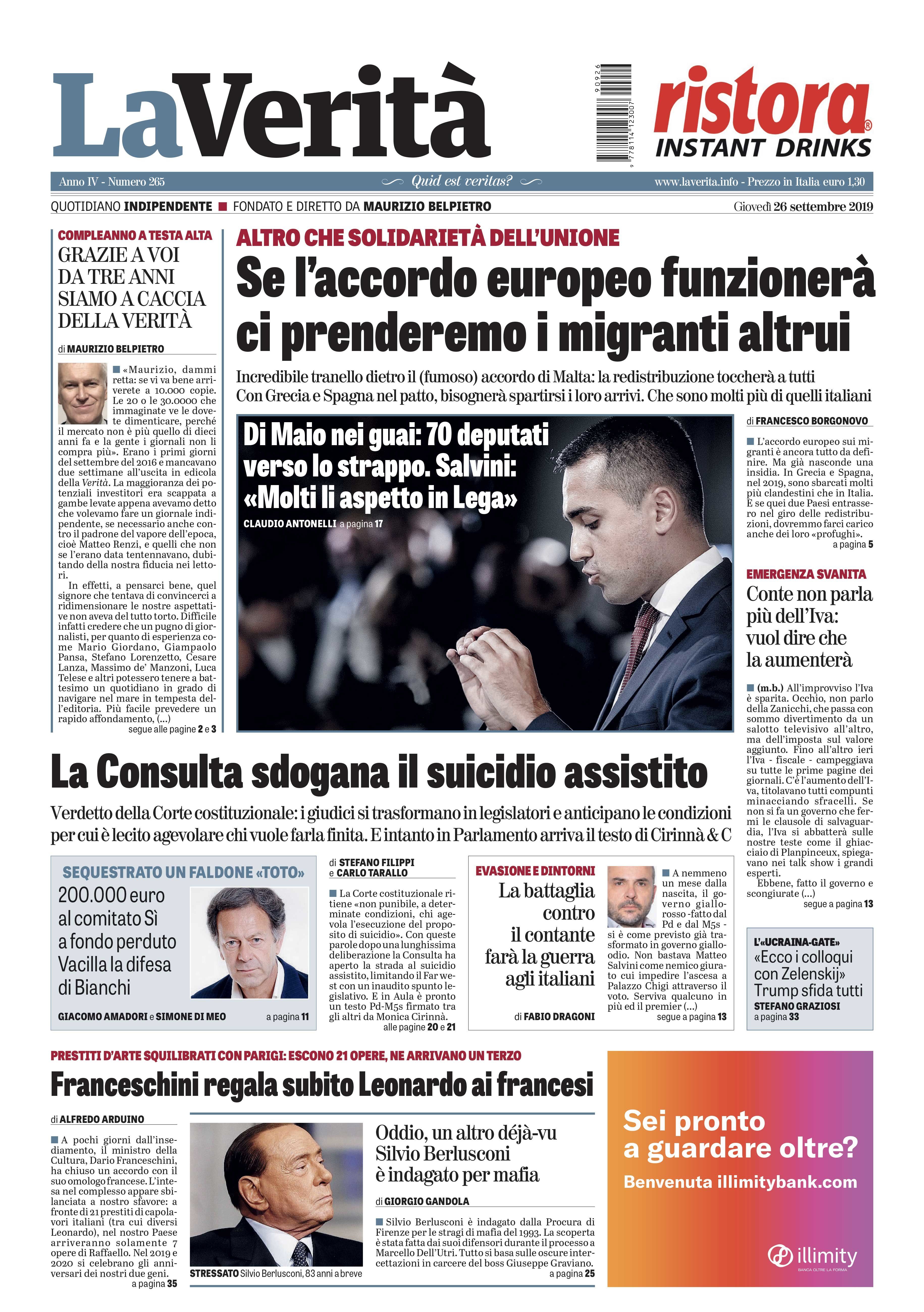 Oggi in edicola