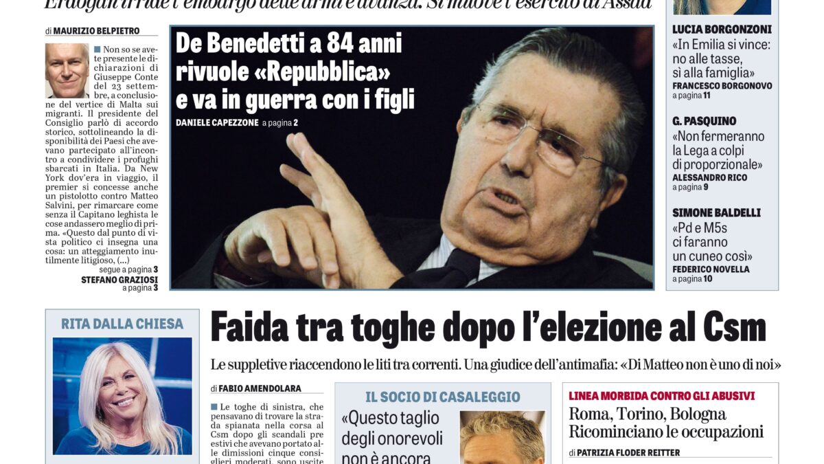 Oggi in edicola