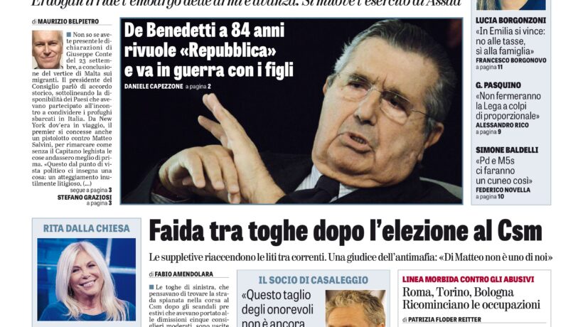 Oggi in edicola