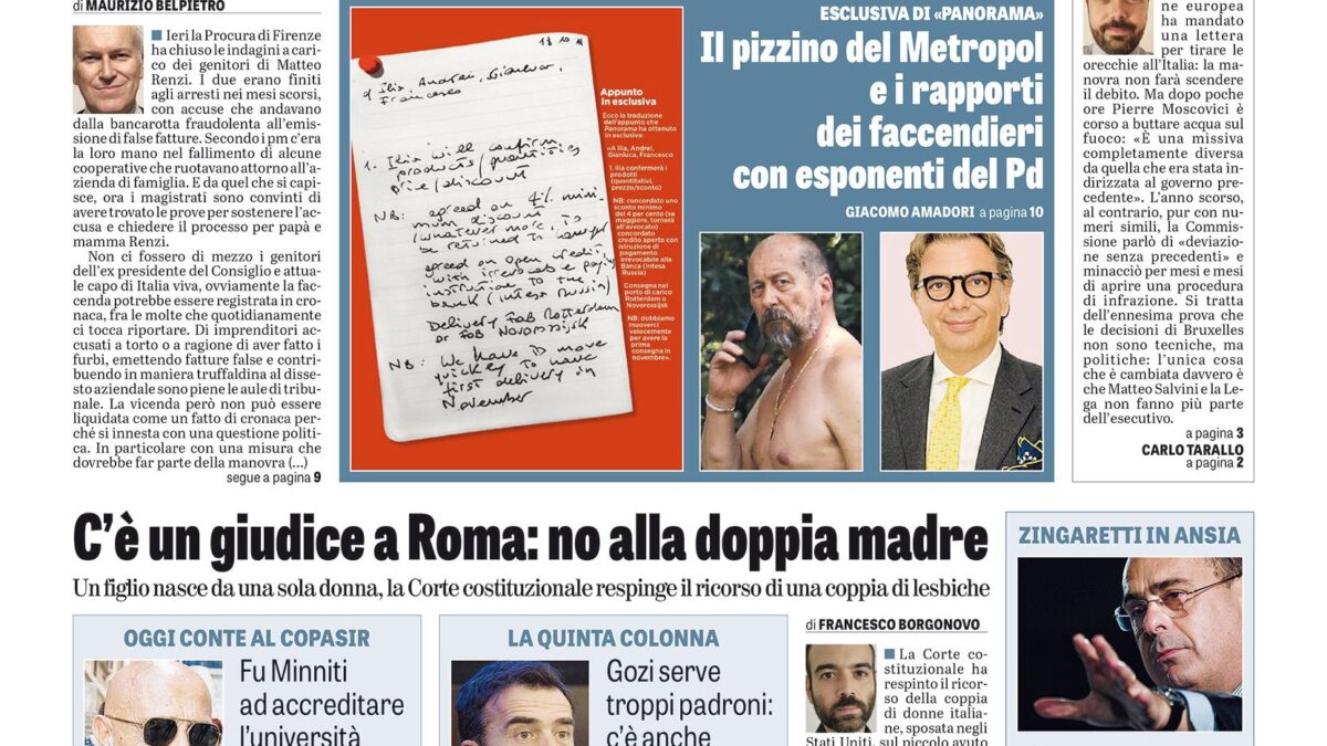 Oggi in edicola