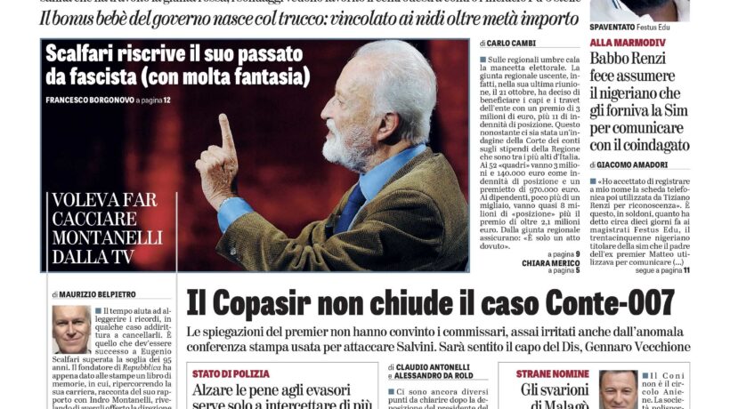 Oggi in edicola