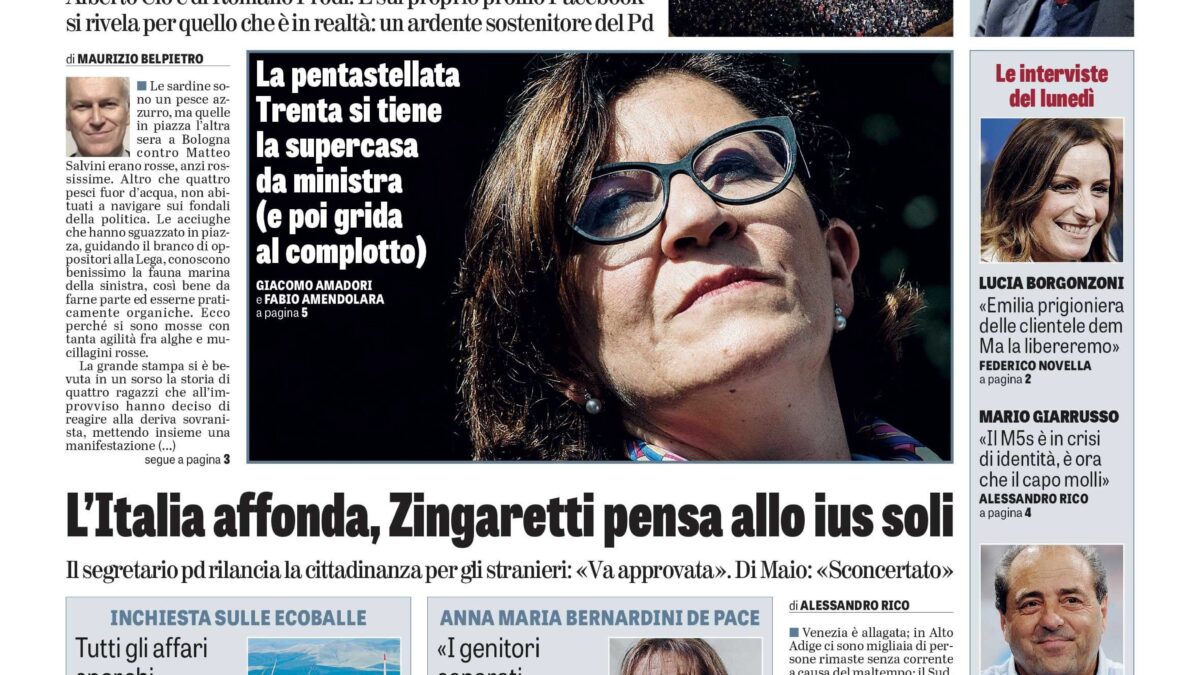 Oggi in edicola