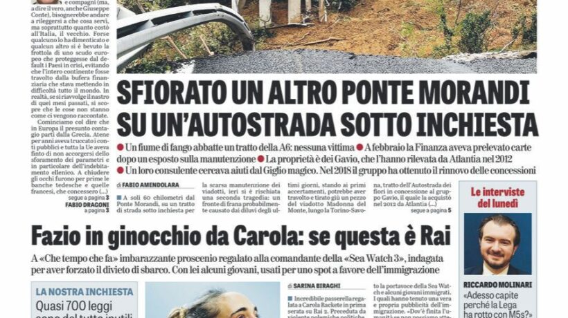 Oggi in edicola