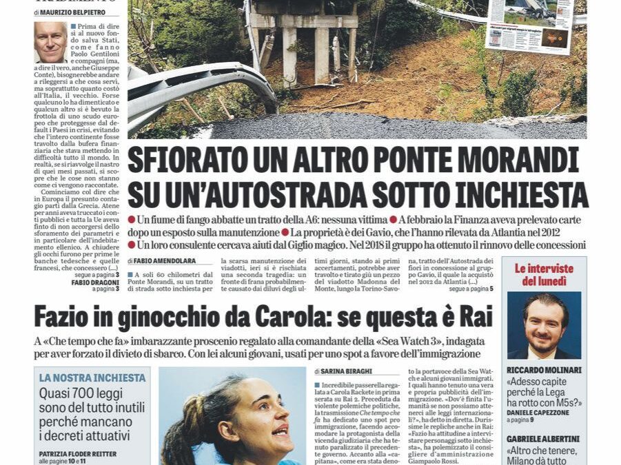 Oggi in edicola