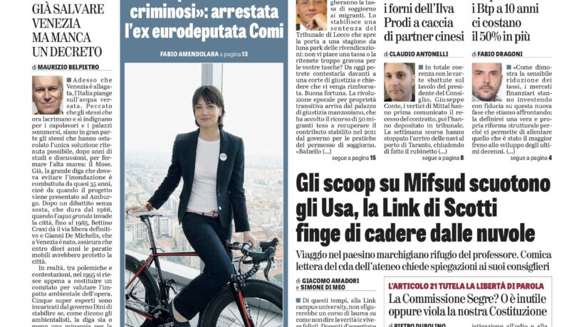 Oggi in edicola