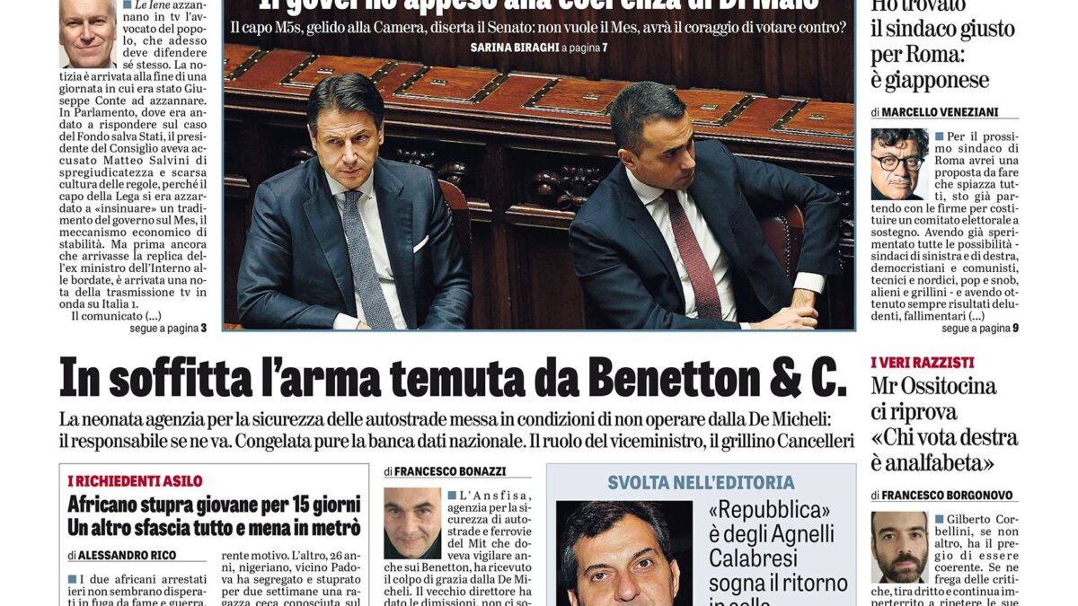 Oggi in edicola