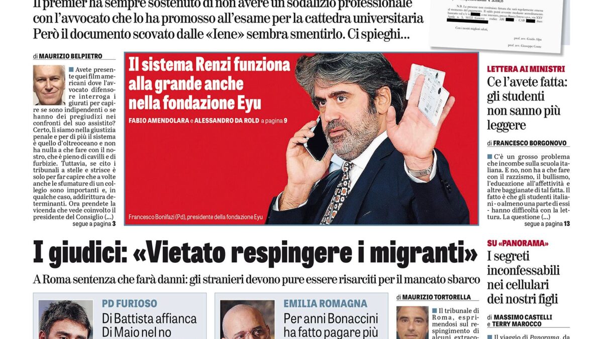Oggi in edicola