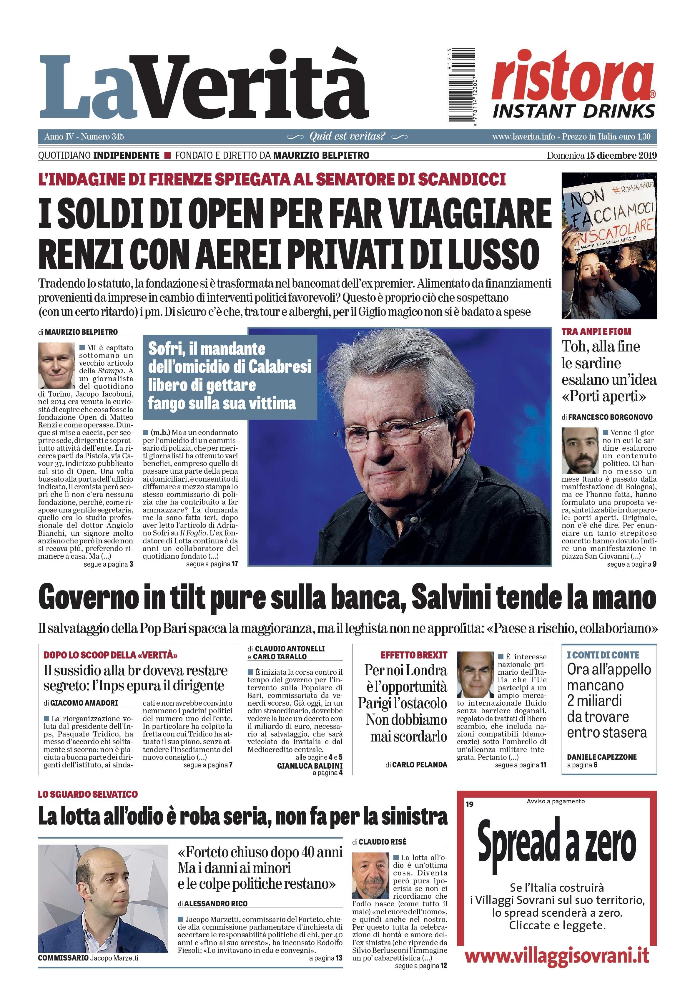 Oggi in edicola