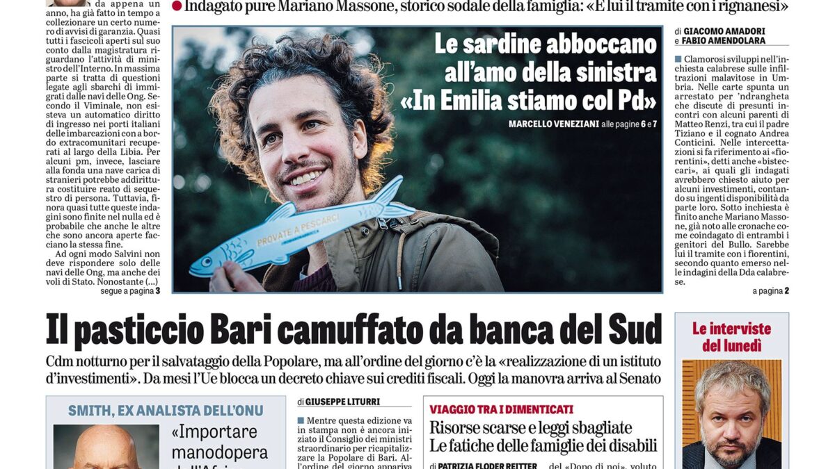 Oggi in edicola