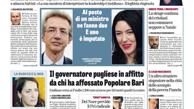 Oggi in edicola