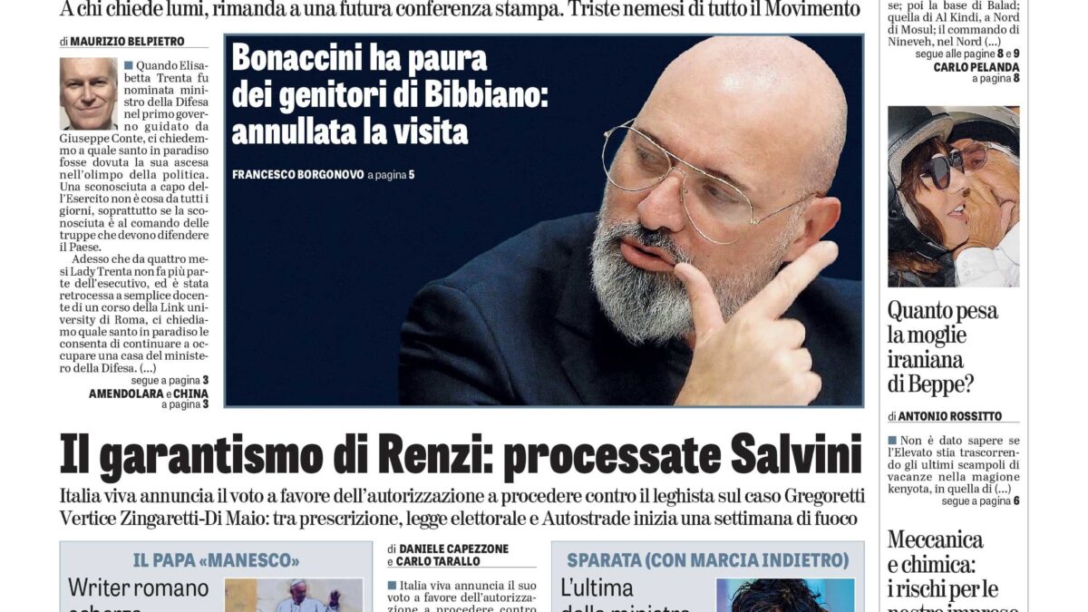 Oggi in edicola