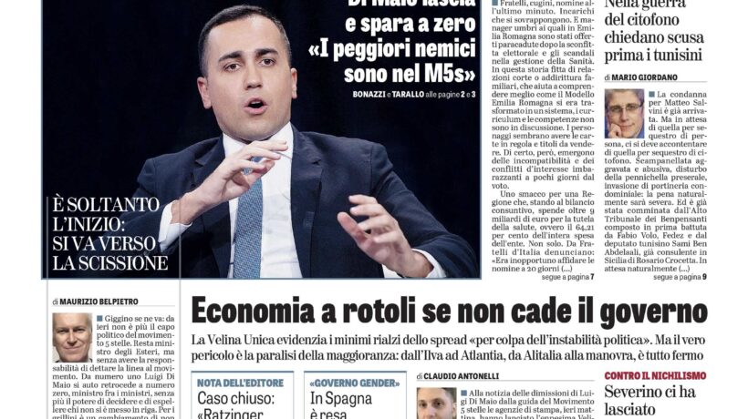 Oggi in edicola