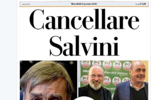 «Repubblica» svela il suo odio: Salvini va cancellato
