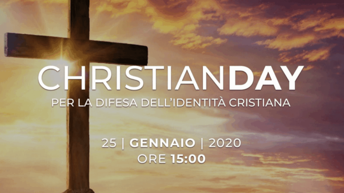 Christian day, Pro Vita & Famiglia: «Ci saremo anche noi a difendere il cristianesimo dissacrato e offeso ogni giorno»