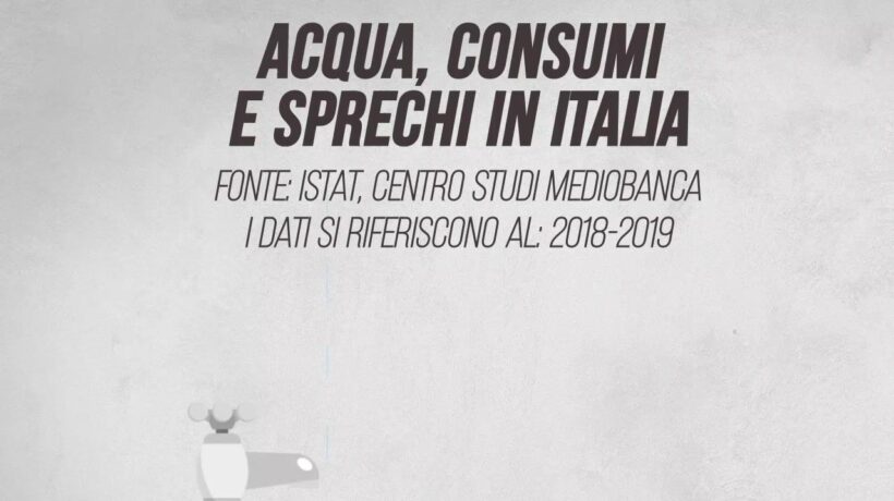 Consumo d’acqua, ogni cittadino spende in media 130 euro all’anno