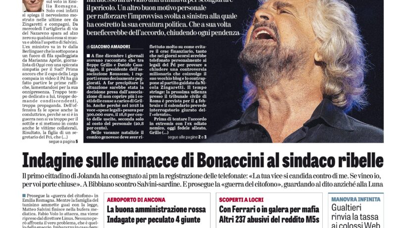 Oggi in edicola