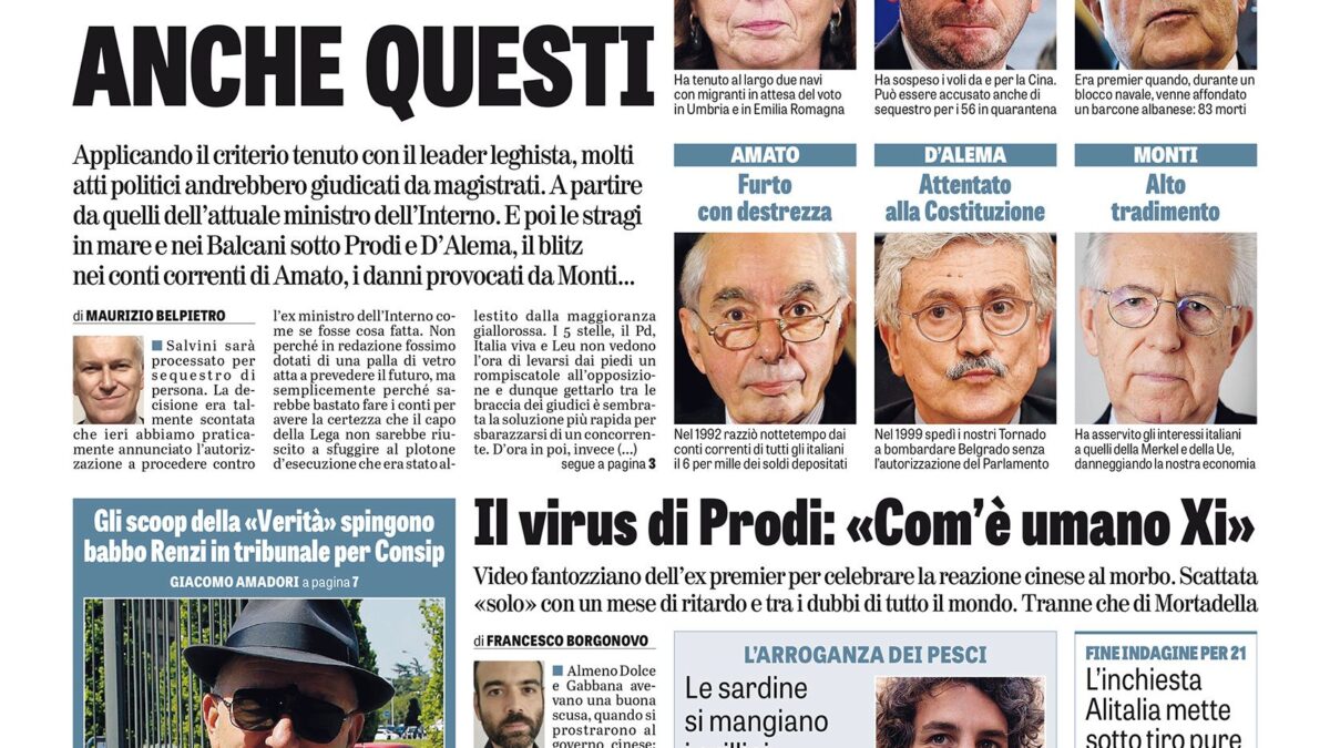 Oggi in edicola