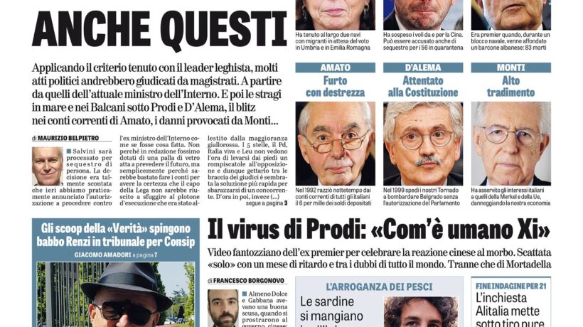 Oggi in edicola