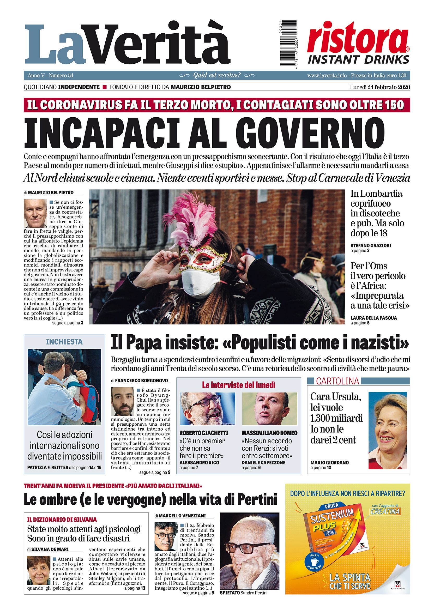 Oggi in edicola