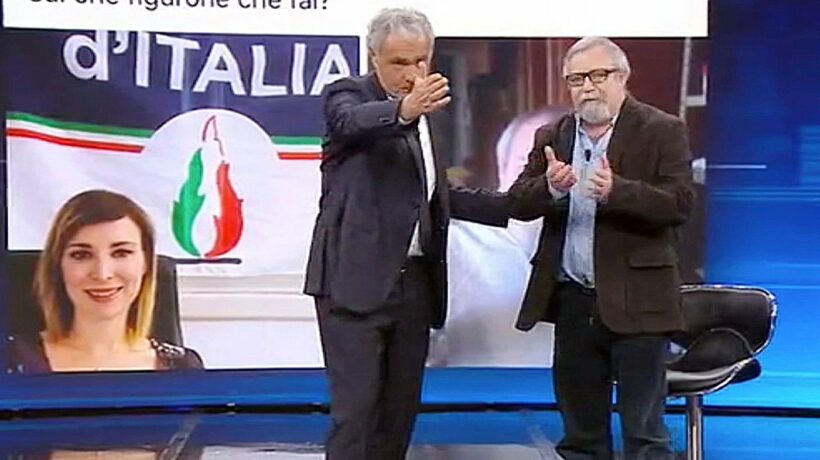 Il brigatista Etro sputa sui morti in diretta tv
