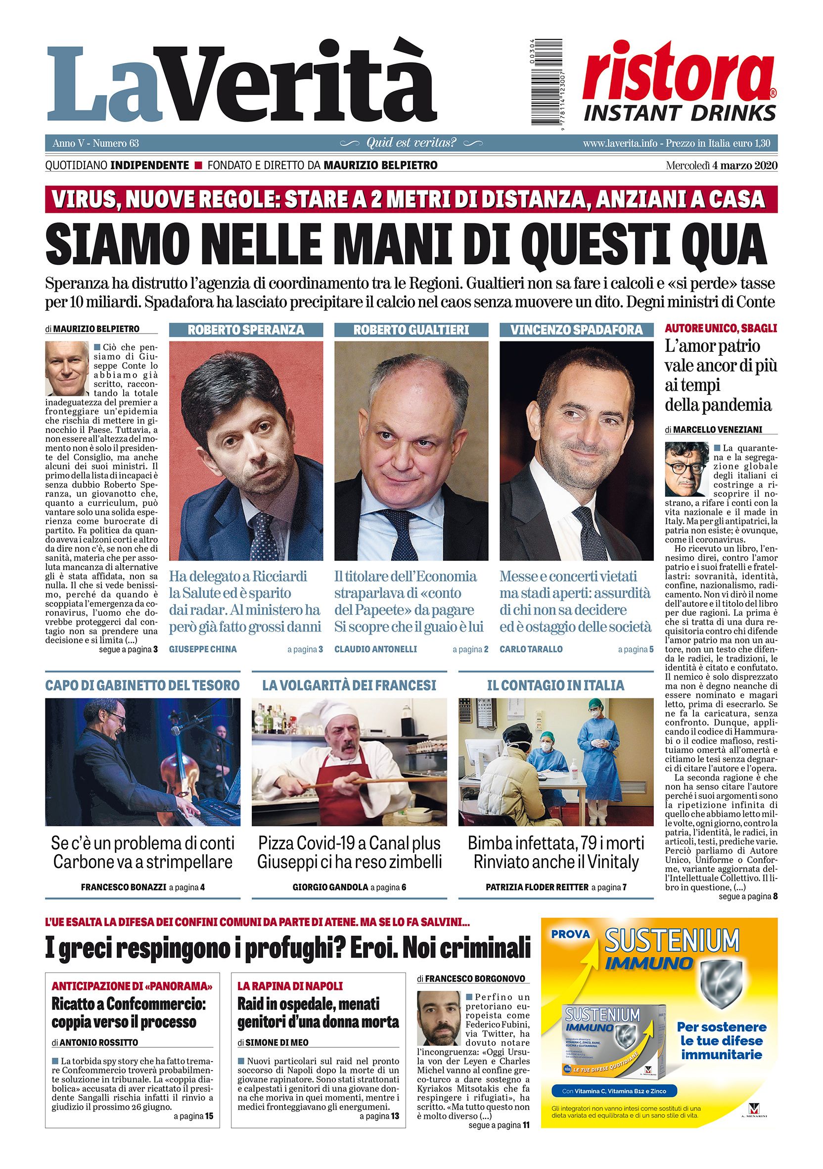 Oggi in edicola