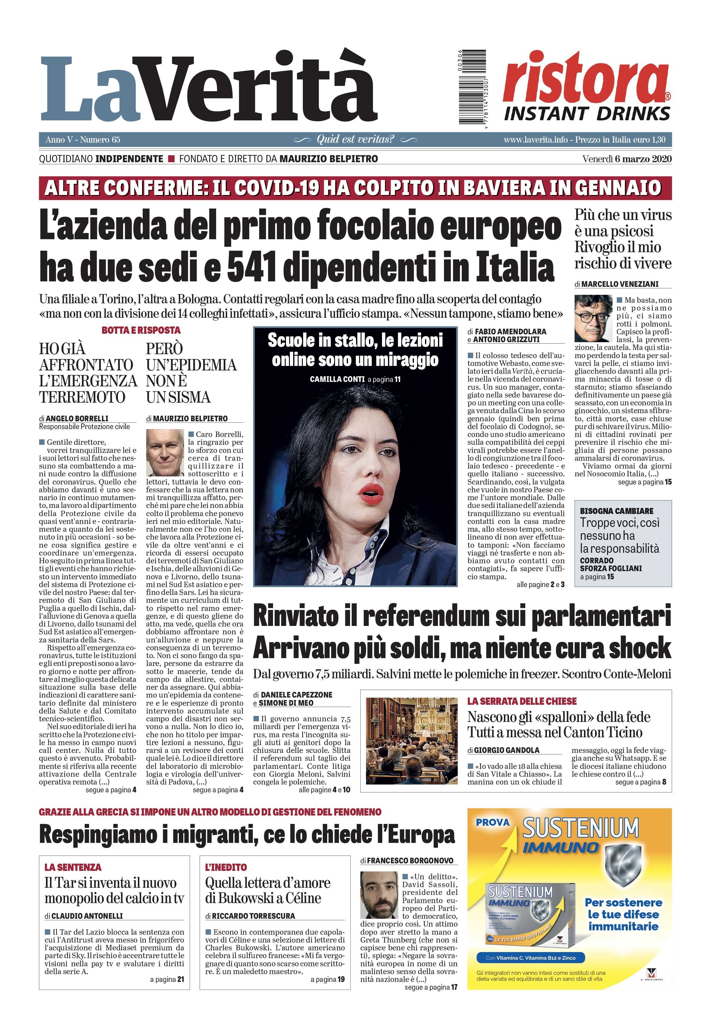 Oggi in edicola