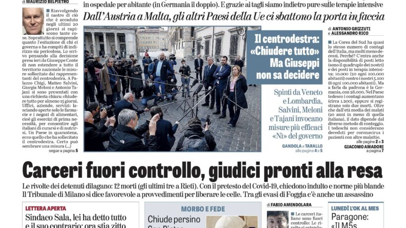 Oggi in edicola