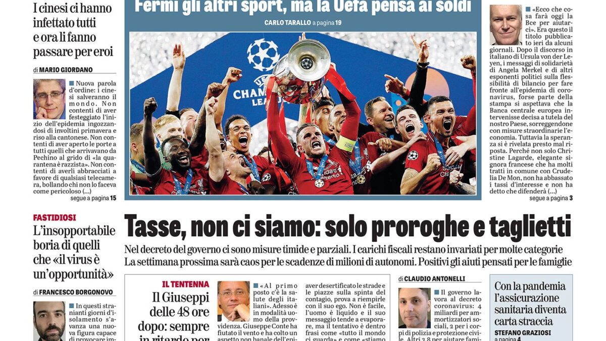 Oggi in edicola