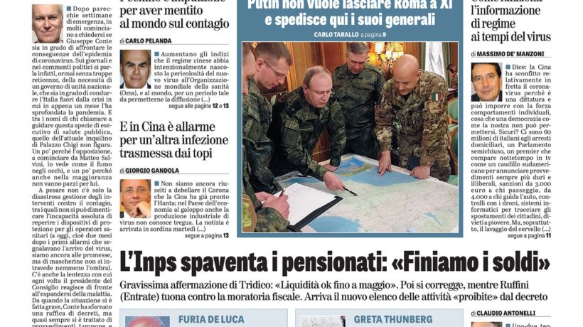 Oggi in edicola