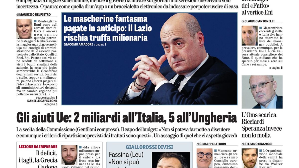 Oggi in edicola