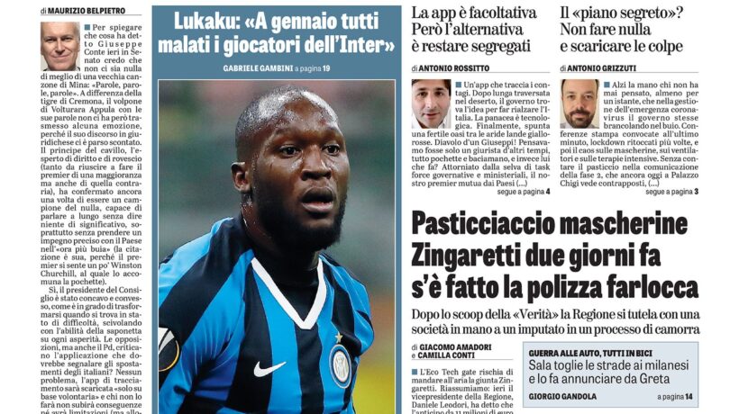 Oggi in edicola