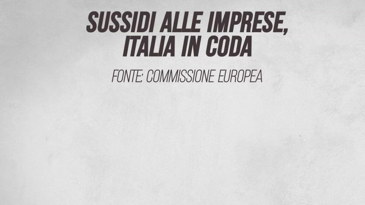 Sussidi alle imprese, Italia in coda