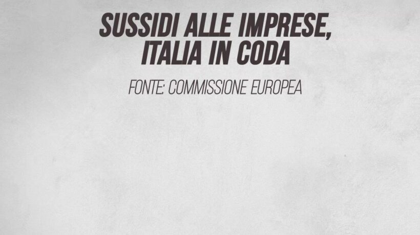 Sussidi alle imprese, Italia in coda