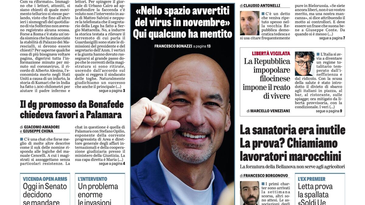 Oggi in edicola