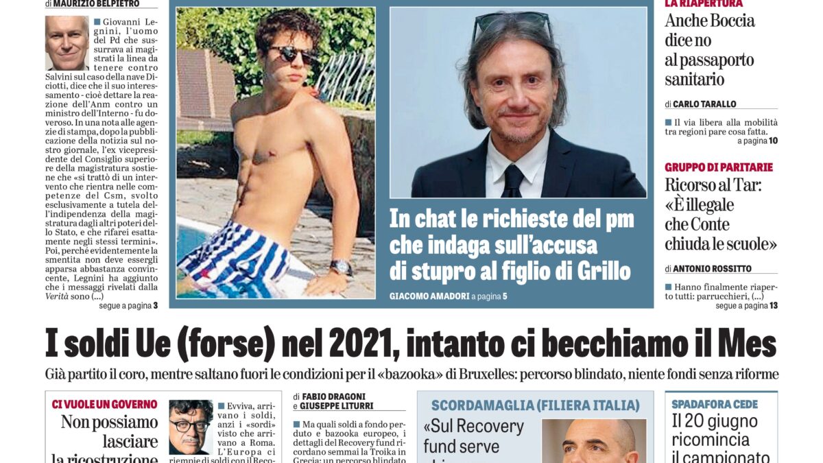 Oggi in edicola
