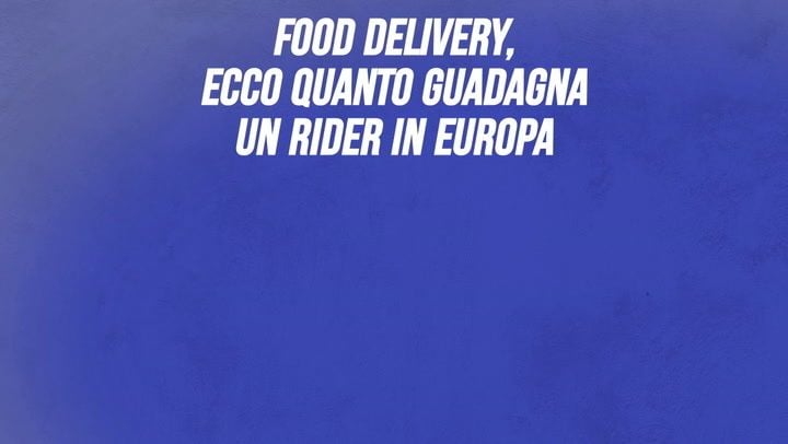 Food delivery, ecco quanto guadagna un rider in Europa