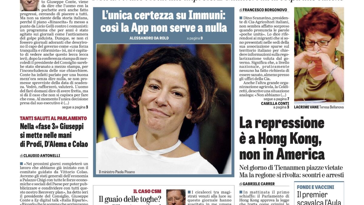 Oggi in edicola