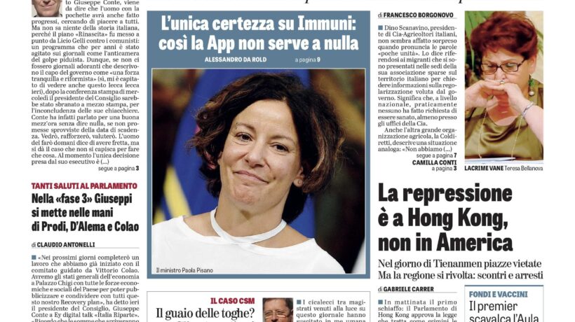 Oggi in edicola
