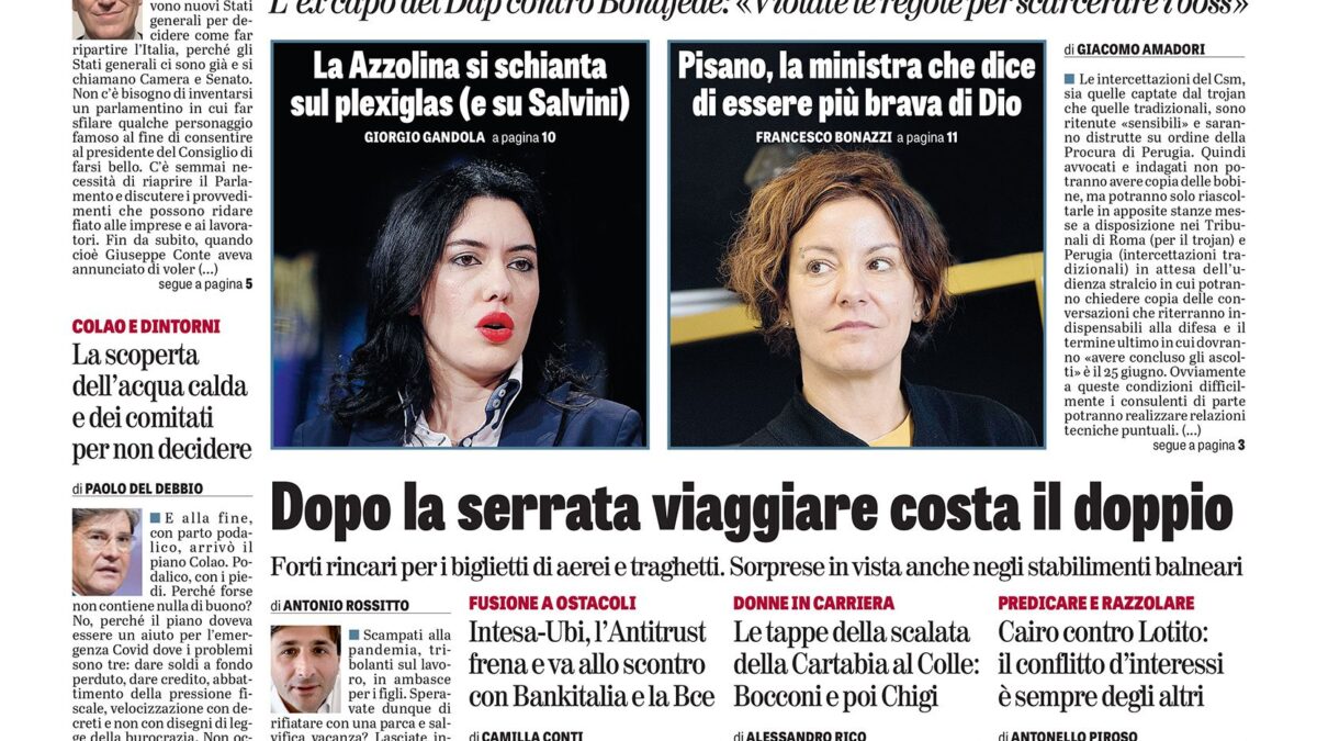 Oggi in edicola