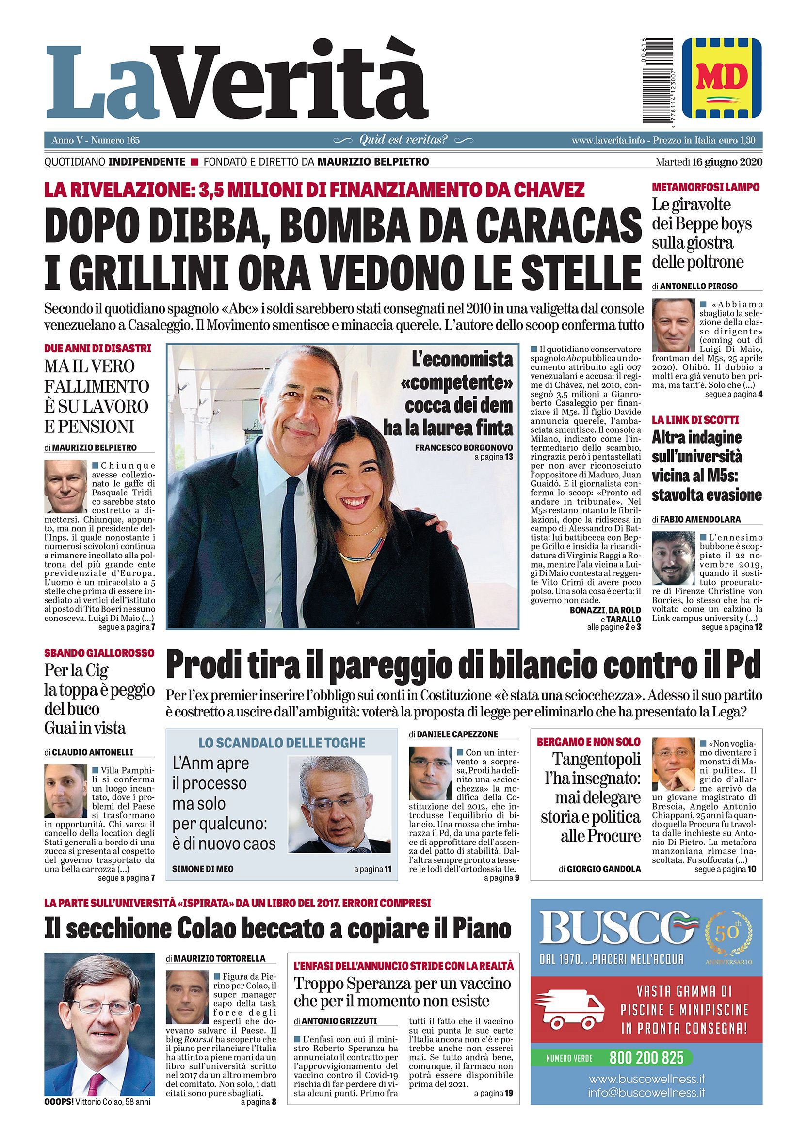 Oggi in edicola